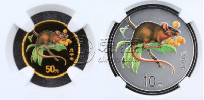 2008年鼠年彩色金银币价格    2008年鼠年彩色金银币市场价格
