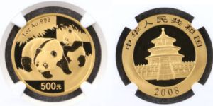 2008年1盎司熊猫金币价格   2008年1盎司熊猫金币市场价格
