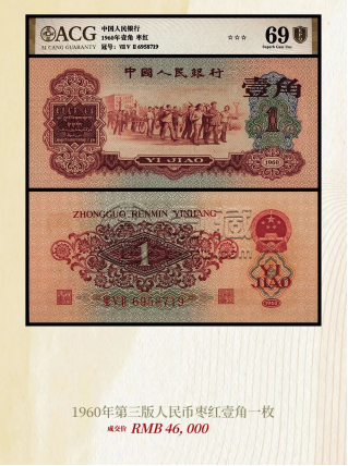 三版枣红一角最新价格  三版枣红一角现值价格