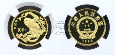 1988年金丝猴金币值多少钱   1988年8克金丝猴金币价格
