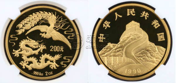 1990年二盎司龙凤金币价格   1990年2盎司龙凤金币最新价格