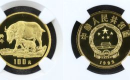 1992年羚牛金币价格    1992年8克珍稀野生动物第3组羚牛金币