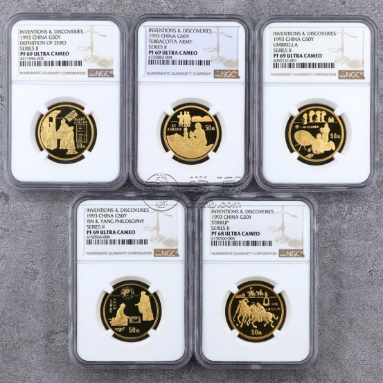 1993年古代科技二组金币值多少钱   1993年古代科技二组金币收藏价值