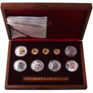 2010-2012年京剧脸谱第1-3组彩金银币    京剧脸谱第1-3组彩金银纪念币价格