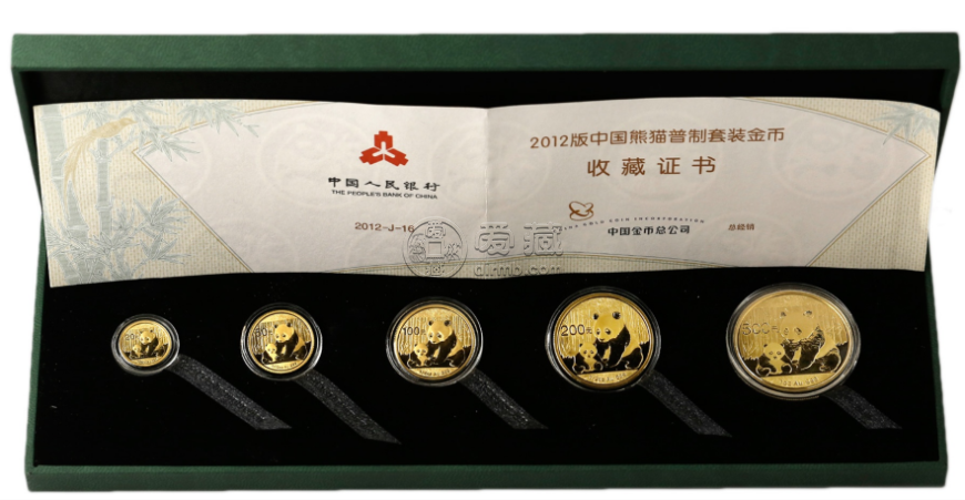 2012年熊猫金币一套市场价 2012年熊猫金币一套回收价目表
