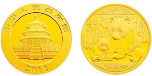 2012年熊猫金币发行价 2012年熊猫金币一套市场价
