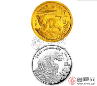 梅花金银虎币的市场价格及图片