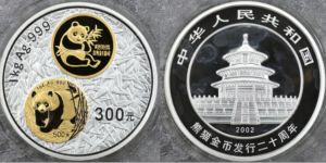 2002年鑲金貓公斤銀幣價格  2002年1公斤鑲金銀幣收藏價值