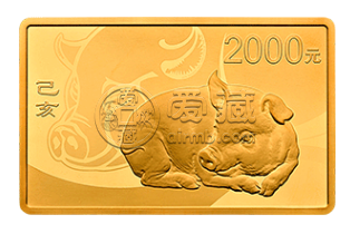 2019年150克方形生肖猪金币目前价格 2019年生肖猪150克方形金币多少钱