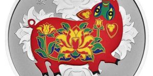 2019年150克生肖猪彩银币价格 2019年生肖猪150克彩银币多少钱