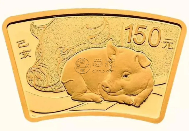 2019年扇形生肖猪金银币 2019年10克扇形生肖猪金币价格