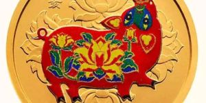 2019年生肖豬彩金銀幣 2019年3克生肖豬彩金幣價格