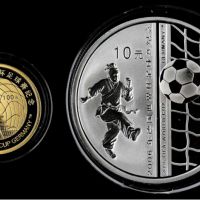2005年德国世界杯足球彩金银币价格及升值潜力