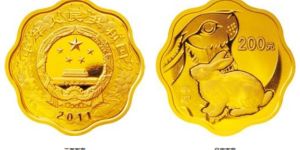 2011年1/2盎司梅花形生肖兔金幣價格 2011年兔年1/2盎司金幣值多少錢