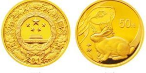 2011年生肖兔金銀幣 2011年1/10盎司生肖兔金幣價格