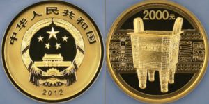 2012年5盎司青铜器第1组金币价格     第1组青铜器5盎司金币值多少钱
