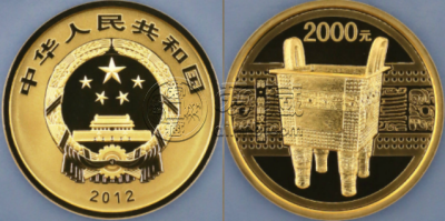 2012年5盎司青铜器第1组金币价格     第1组青铜器5盎司金币值多少钱