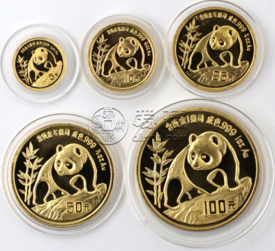 1990亚运熊猫金币回收价目表   1990年熊猫金币套装价格