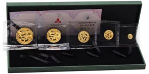 2022熊猫金币回收价目表   2022年熊猫金五枚套装金币价格