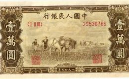 第一套人民币双马耕地价格   壹万圆双马耕地值多少钱