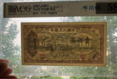 1949年100元驮运价格    一版币壹佰圆驮运市场价格与收藏价值