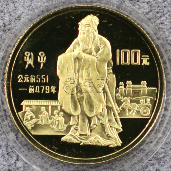 1985年1/3盎司歷史人物第2組孔子金幣價(jià)格及市場(chǎng)行情