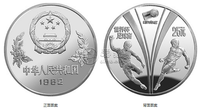 世界杯足球賽金幣價格 1982年1/4盎司第12屆世界杯足球賽金幣價格