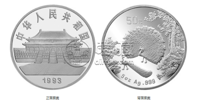 1993年5盎司孔雀开屏金币价格 中国古代名画系列孔雀开屏金币收藏价值