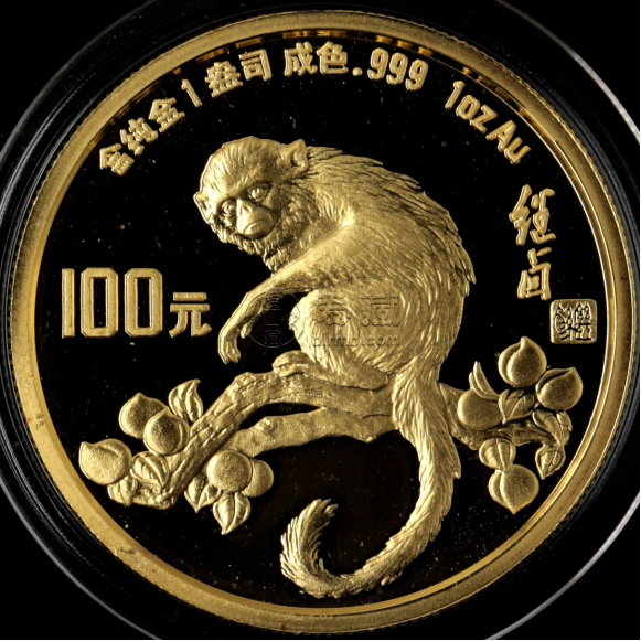 1992年1盎司生肖猴金幣價格     1992年1盎司生肖猴金幣值多少錢