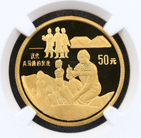漢代兵馬俑金幣價格   1993年1/2盎司漢代兵馬俑金幣值多少錢