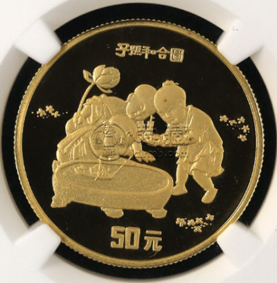 婴戏图金币价格   1994年婴戏图金币值多少钱