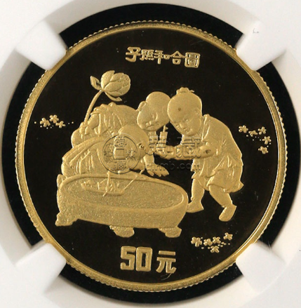 婴戏图金币价格   1994年婴戏图金币值多少钱