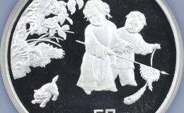 1994年5盎司婴戏图银币价格    婴戏图5盎司银币值多少钱
