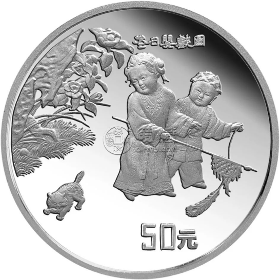 1994年5盎司嬰戲圖銀幣價(jià)格    嬰戲圖5盎司銀幣值多少錢