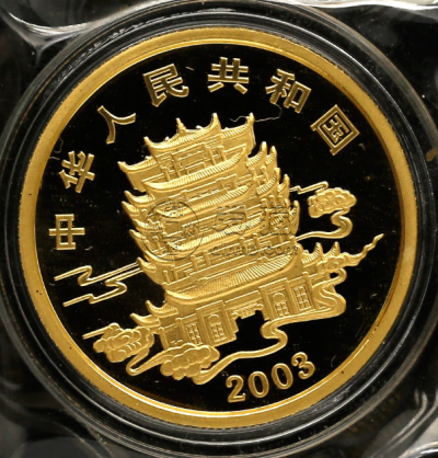 天女散花彩金币价格  2003年1/2盎司天女散花彩金币市场价格