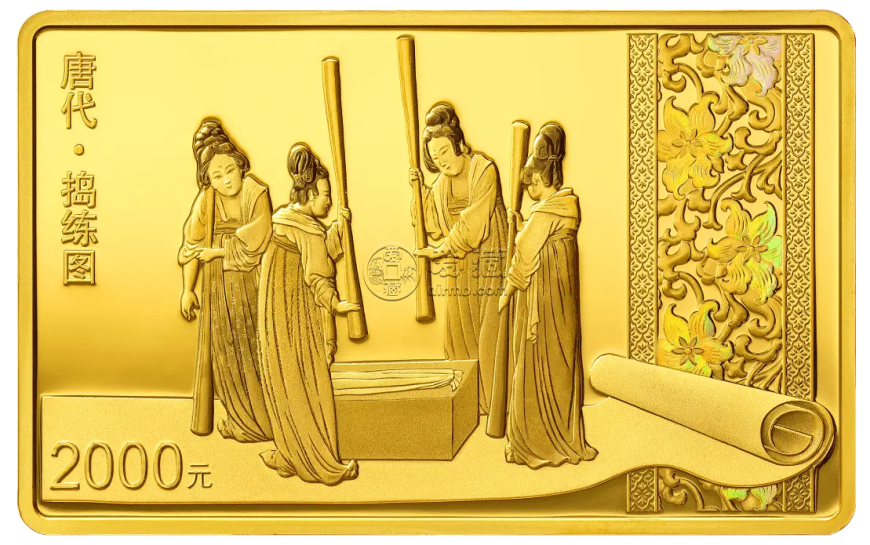 中國(guó)古代名畫搗練圖金幣價(jià)格 古代名畫搗練圖金幣收藏價(jià)值