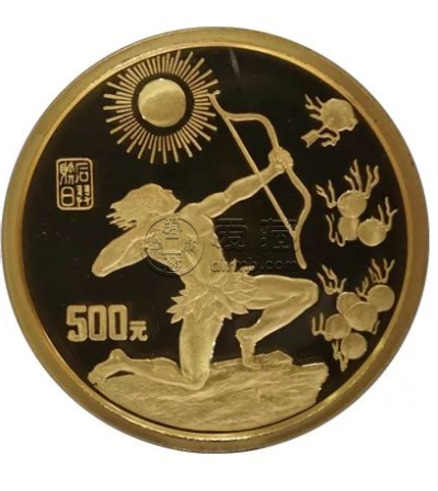 后羿射日金币价格    1997年第2组后羿射日金币值多少钱