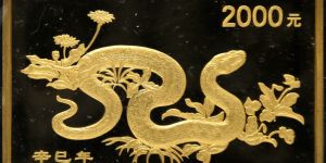 2001年5盎司方形生肖蛇金币价格及收藏价值