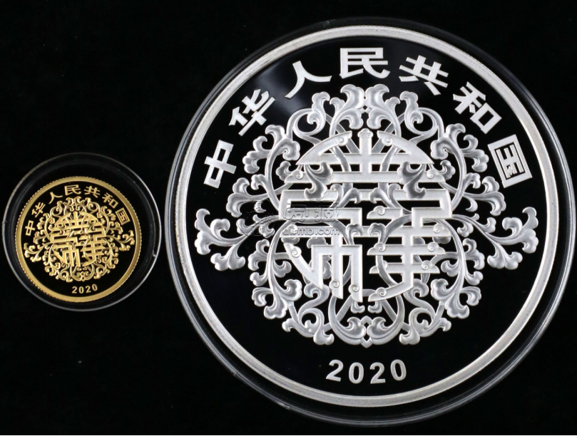 松鹤延年金银币价格  2020年吉祥文化松鹤延年金银币价值多少