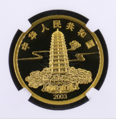 佛指舍利金币价格   2003年1/2盎司佛指舍利金币值多少钱