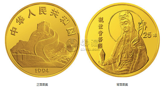 賜福觀音金幣價格 1994年1/4盎司賜福觀音金幣值多少錢