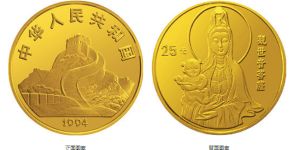 送子觀音金幣價格 1994年1/4盎司送子觀音金幣最新價格