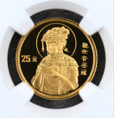 托钵观音金币价格   1995年1/4盎司托钵观音金币多少钱