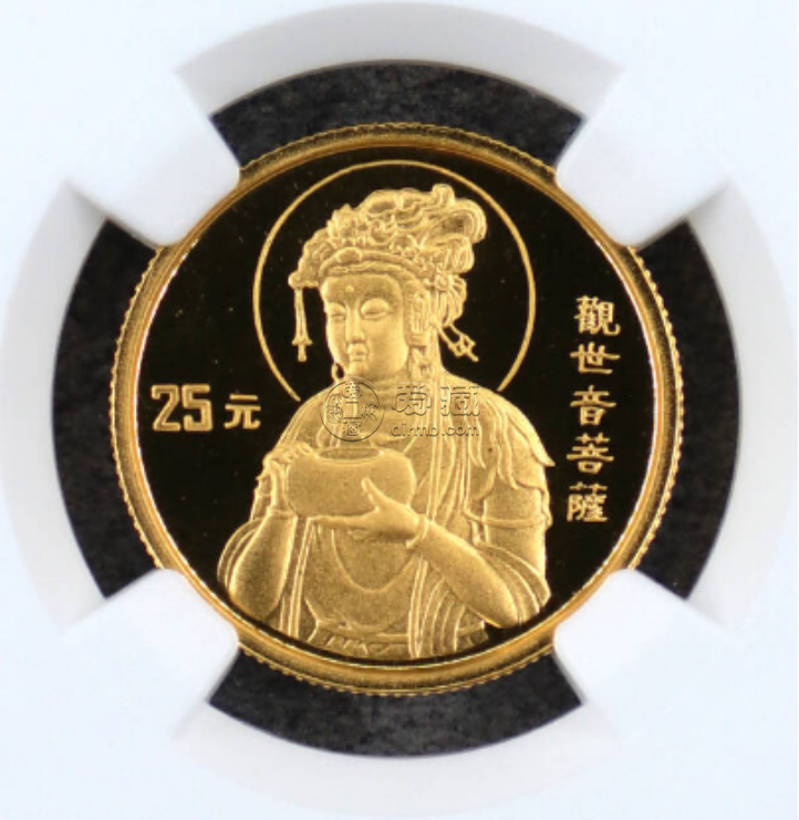 托钵观音金币价格   1995年1/4盎司托钵观音金币多少钱