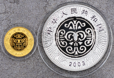 2003年生肖羊彩金银币值多少钱   2003年生肖羊彩金银币回收价格