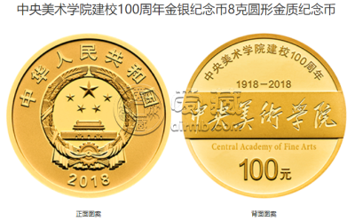 中央美术学院建校100周年金银币套装多少钱及其收藏价值