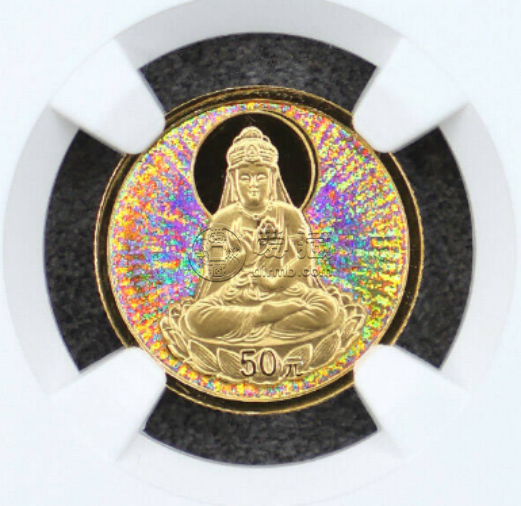 2003年觀音幻彩金幣價格  2003年1/10盎司觀音幻彩金幣值多少錢