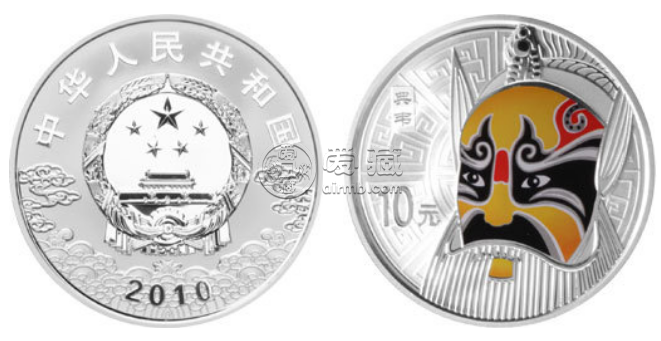 京劇臉譜紀(jì)念幣最新價格 2010年京劇臉譜第1組彩金銀幣收藏價值