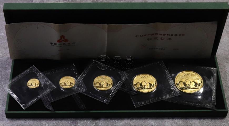 2013熊貓金幣一套回收價目表   2013熊貓金幣套裝最新價格