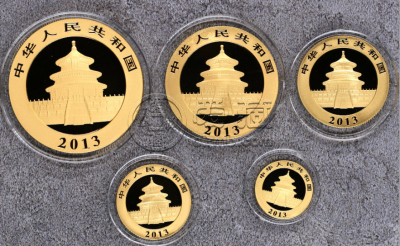 2013熊猫金币一套回收价目表   2013熊猫金币套装最新价格